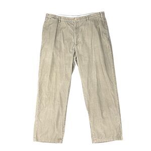 Vintage Nautica Pants Mens 40 Beige Clipper Relax Fit High Rise Pleated Corduroy